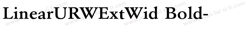 LinearURWExtWid Bold字体转换